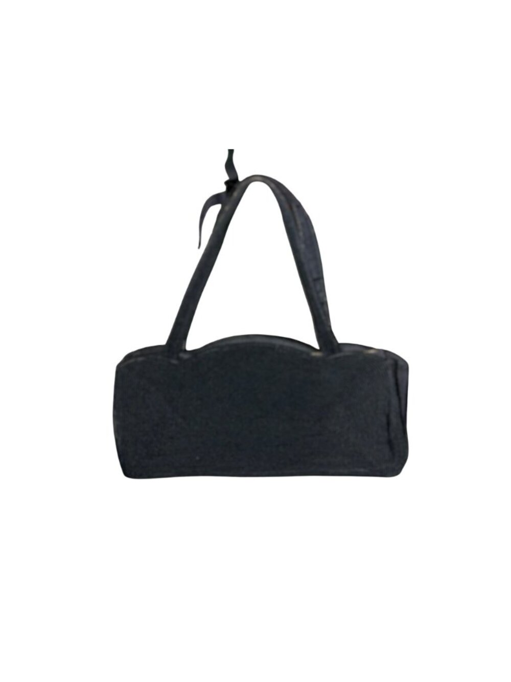 Vintage Corde Black Top Handle Bag Heart Shape Textured Used - Picture 7 of 16